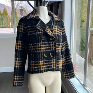 Cropped Plaid Jacket